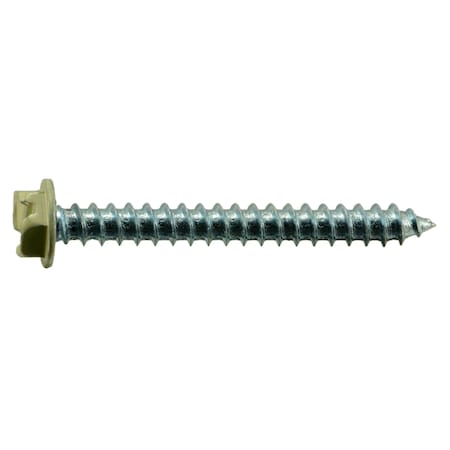 Midwest Fastener Sheet Metal Screw, #8 x 1-1/2 in, Painted Steel Flange Hex Head Slotted Drive, 25 PK 38004